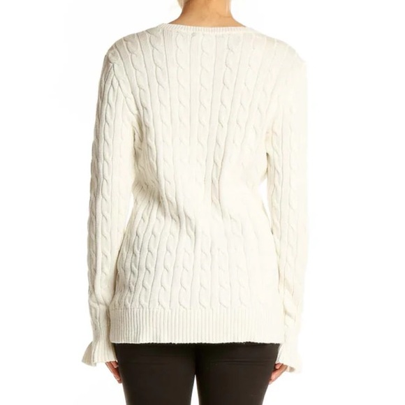 LAUREN RALPH LAUREN Ivory Cable Knit Cotton
Sweater L - Picture 6 of 6